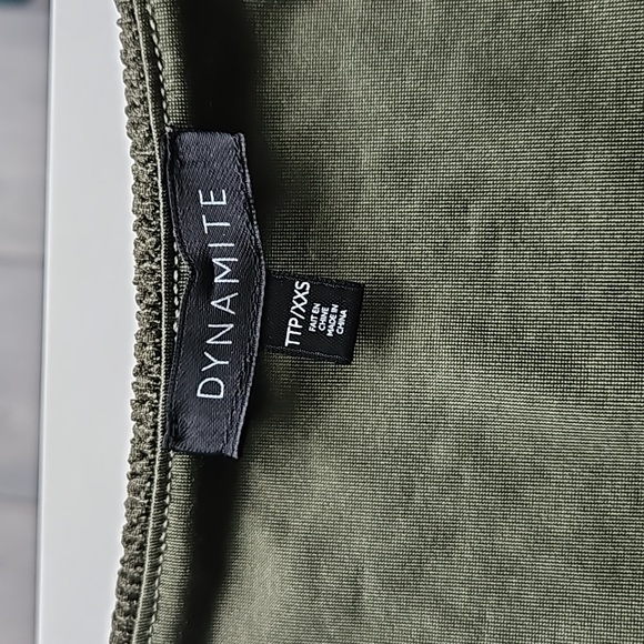 2 for 1 Dynamite Matching Set Maxi Skirt and Crop Top set in Green Bodycon fit - Picture 4 of 9